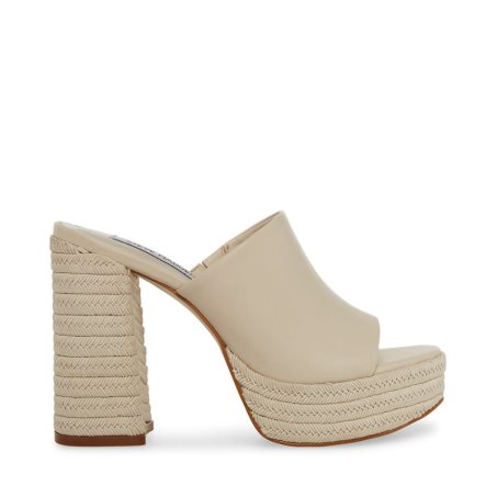 Mulas Steve Madden Darby Cuero Mujer Beige | ES TJE129